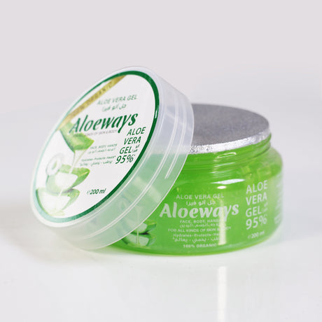 Aloeways 95% Pure Aloe Vera Gel - Moisturizes Skin - Enhances Skin Beauty - For All Skin Types - Aloe Vera Gel for Skin and Body