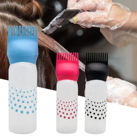 Toothed Shampoo Bottle: 120ml, Leak-Proof, Dyeing Accessory
