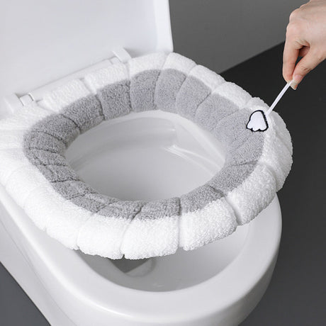 Cozy Pink Microfiber Toilet Seat Cover Perfect for Winter Bathrooms! - Shop N Save