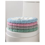 Cozy Pink Microfiber Toilet Seat Cover Perfect for Winter Bathrooms! - Shop N Save