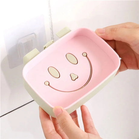 Smiley Soap Box: Creative, Double-Layered, Bathroom Organizer - Shop N Save