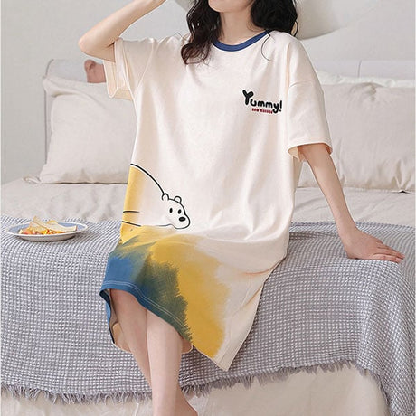 Animal Print Midi Dress - Soft and Comfortable Nightwear for Women - Shop N Save