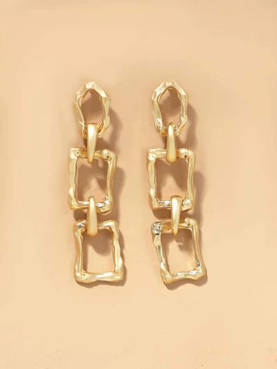Gold Plated Braided Party Wear Earrings - Golden - Shop N Save
