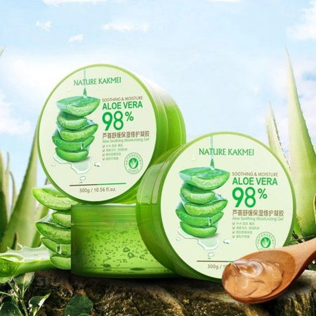 Aloe Vera Soothing Moisturizer Deep Hydration Skin Repairing Gel Remove Acne 300g Green