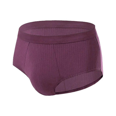 Men's Tag-Free Briefs: Cotton, Moisture-Wicking, Cooling Waistband (Purple) - Shop N Save
