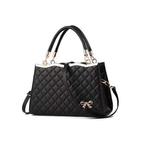 Elegant Black Geometric Handbag: Stylish, High Quality, Versatile Chic - Shop N Save