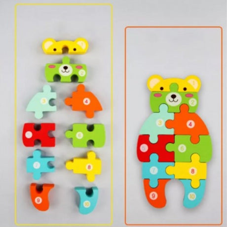 Wooden 3D Puzzles Children Game Toys - Multicolor - Shop N Save