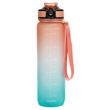 1L-32oz with Motivational Time Marker Straw Leakproof Drinking Sport Water Bottle Outdoor Travel Gym Fitness - Shop N Save