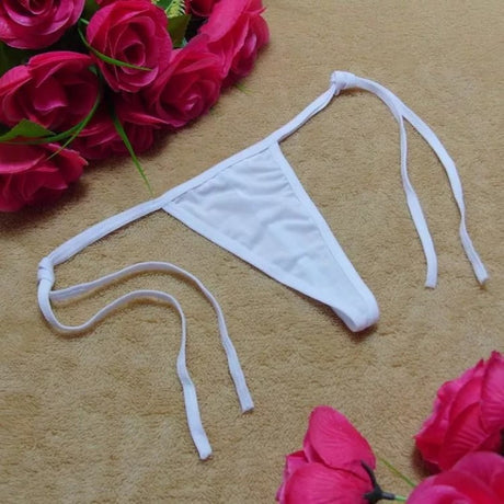 Erotic lingerie panties women lace-up - White - Shop N Save