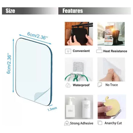 1 pcs 7cm Plastic Double Side Waterproof Sticky Anti-Slip Tapes for Home and Kitchen Multipurpose .