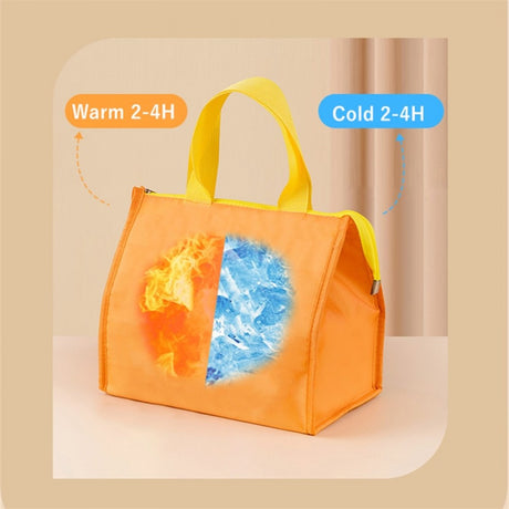 Cartoon Thermal Lunch Box Bags For Waterproof Food Storage - Orange
