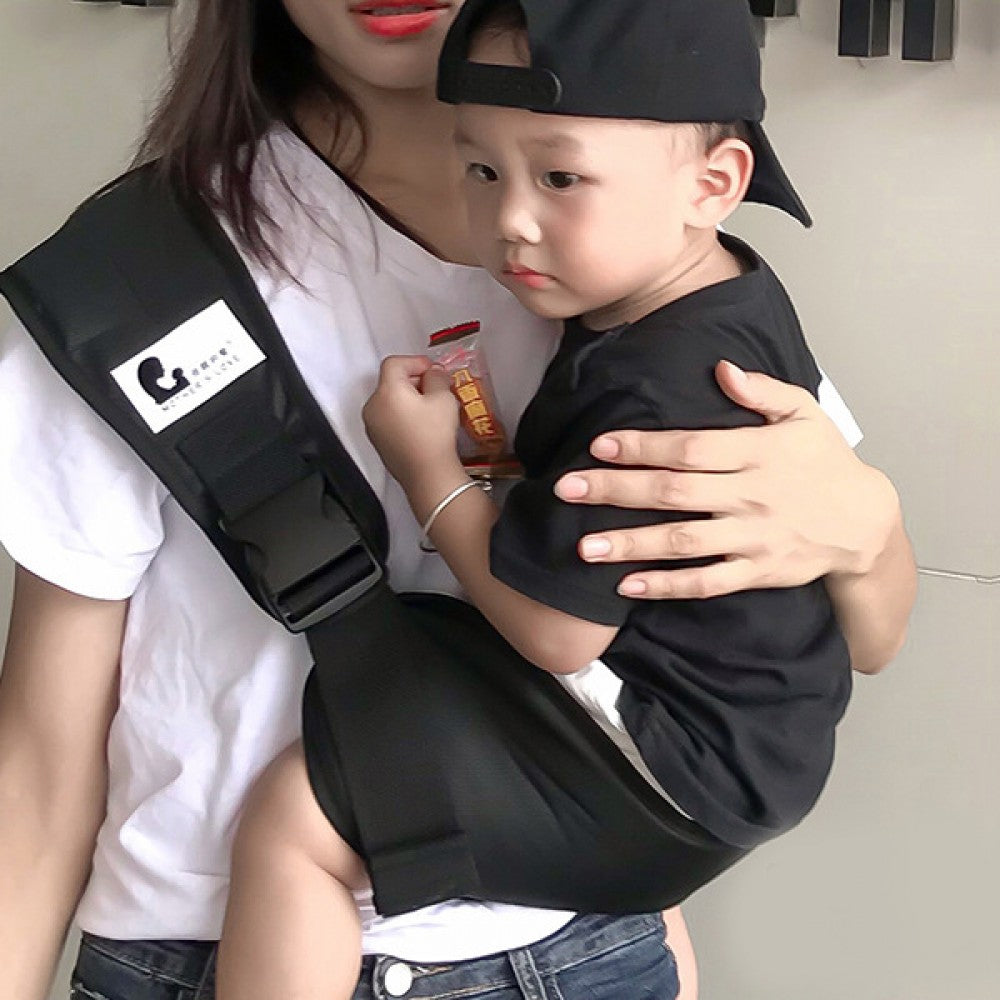 Portable Baby Carrier - Infants Baby Shoulder Half Wrapped Sling with Anti Slip Particles Soft Baby Straps for Newborn Kids 4-36 Months - Black - Shop N Save