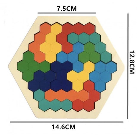 Wooden Color Imposition New Born Early Education Honeycomb Puzzle
