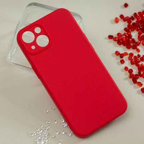 Luxury Silicon case for IPhone 14 Plus (Red)