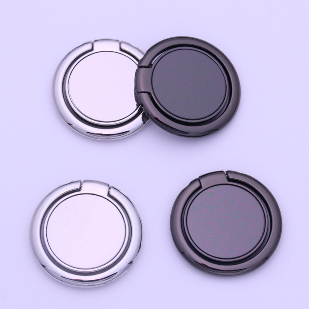 1PC Magnetic Ring Mobile Phone Holder - Solid Color Ring Bracket Alloy Phone Fastened Ring 360 Rotating Desktop Stand - Golden