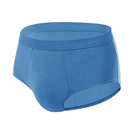 Men's Tag-Free Briefs: Cotton, Moisture-Wicking, Cooling Waistband(Blue) - Shop N Save