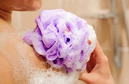 Shelter Purple Bath Sponge: Super Soft, Fluffy Puffy Loofah - Shop N Save