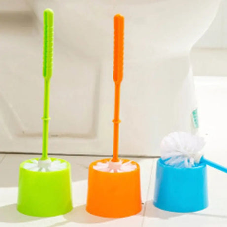 Toilet Brush Set: Long Handle, Standing, WC Accessories, Base - Shop N Save