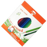 WE FISH Erasable Colored Pencils: 24 Colors, Wooden, Vibrant Set - Shop N Save