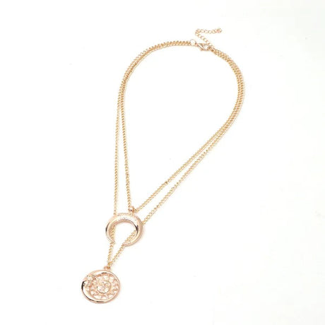 Woman Moon Chain Fashion Necklace - Golden - Shop N Save