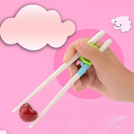 A Pair Of Kids Auxiliary Chopsticks - Green - Shop N Save