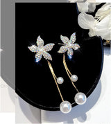 Rhinestone Rose Hoop Earrings: Exaggerated Tassel Fashion Jewelry - Shop N Save