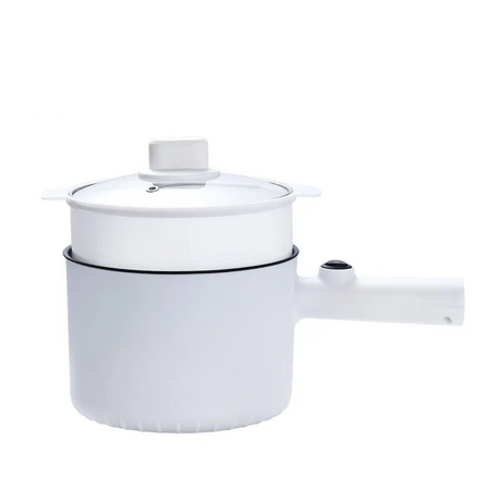18cm White Electric Hotpot: 450W Multifunctional Cooker for Noodles &amp; Eggs - Shop N Save
