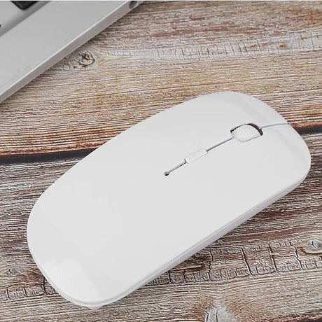 White Wireless Mouse: 2.4G, Bluetooth, High-End Chip, Variable Resolution - Shop N Save