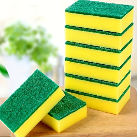 Kanglilai Cleaning Sponges Yellow &amp; Green, Versatile Use - Shop N Save