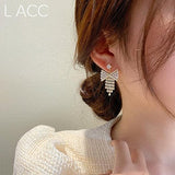 Women Jewelry Bow Patched Carved Ear Tops - Golden - Shop N Save