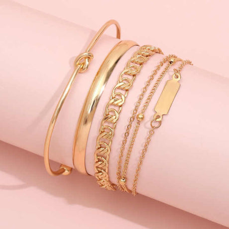 Wholesale Gold Bracelet Set - Trendy Fashion Custom Designs for Women - Shop N Save