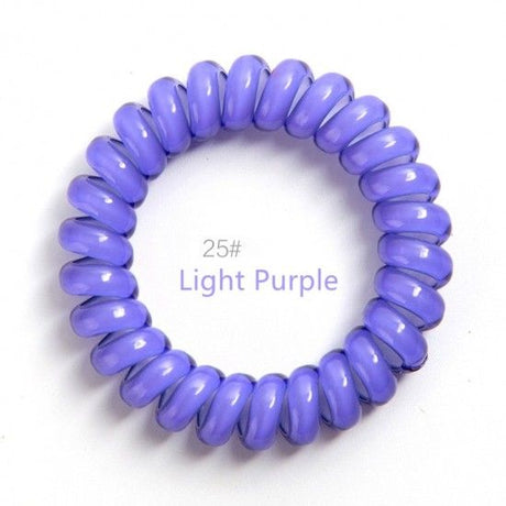 High Quality Telephone Line Hair Tie Light Purple