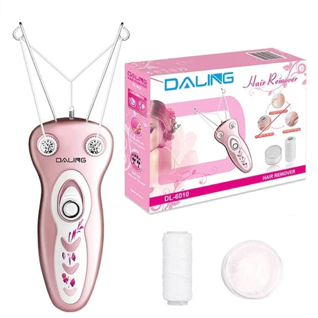Ladies Facial Body Face Rechargeable Threading Hair Remover - LIGHT PINK - Shop N Save