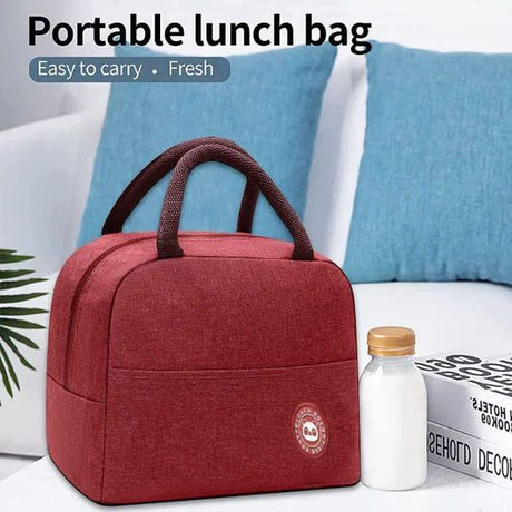 Stylish Insulated Lunch Bag: Large Capacity, Portable, Heat Preserving - Shop N Save