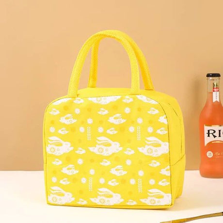 Animal-Printed Lunch Bag: Large Capacity, Insulated, Stylish for School &amp; Picnics - Shop N Save