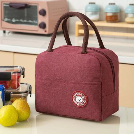 Insulated Oxford Lunch Bag: Double Handle, Zipper Closure, Versatile for All Ages - Shop N Save