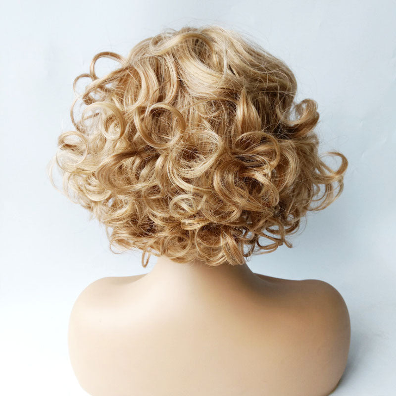 Ladies: Fluffy Short Curly Hair, Blonde