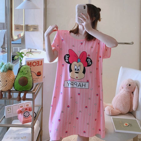 Printed Nightwear For Women Sleepwear Pink