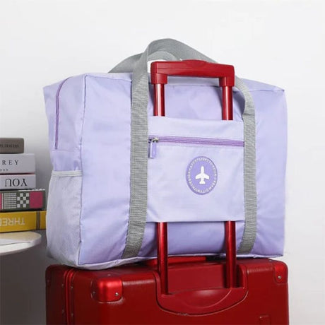 Nylon Zipper Travel Bag: Spacious, Durable, Compact for Easy Travel - Shop N Save