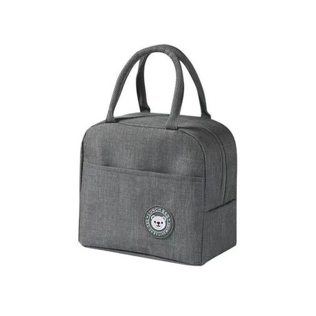 Gray Oxford Insulated Lunch Bag: Portable, Large Capacity, Heat Preserving - Shop N Save
