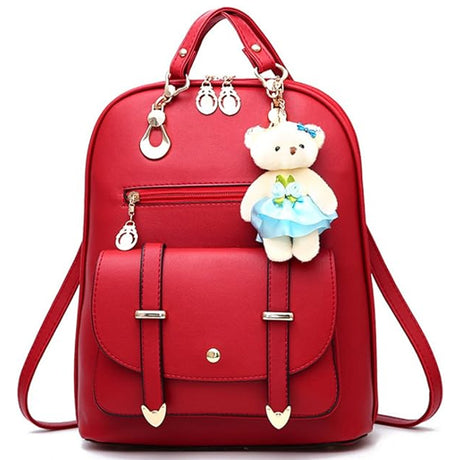 New Trend Casual Backpack Shoulder Bag - Red - Shop N Save