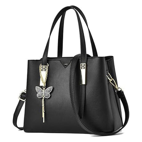 Large Capacity Solid Color Popular Handbag - Black - Shop N Save