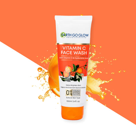 EARTH GO GLOW VITAMIN C FACE WASH FOR SKIN BRIGHTENING (100ml) - Shop N Save