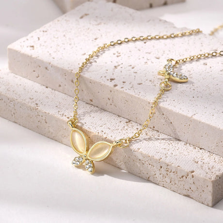 Chic Butterfly Necklace: Gold, Collar, Christmas Gift - Shop N Save