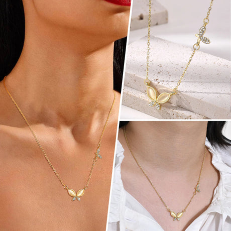 Chic Butterfly Necklace: Gold, Collar, Christmas Gift - Shop N Save