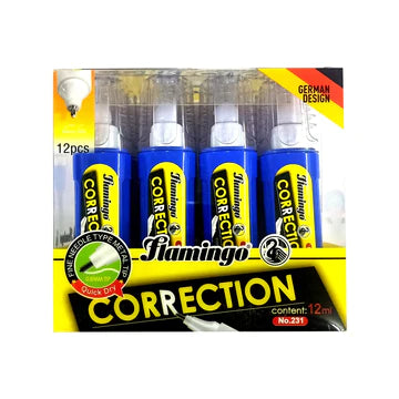 Flamingo Correction Pen: 12 Pcs, 12ml, Precision Whitening Set - Shop N Save