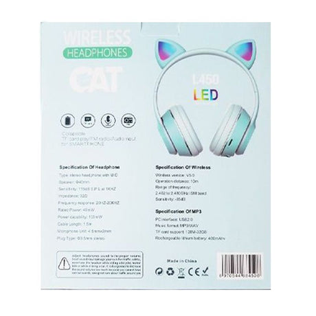 Cat Ear Headphones L450: Luminous, Over-Ear, Wired Music Experience - Shop N Save