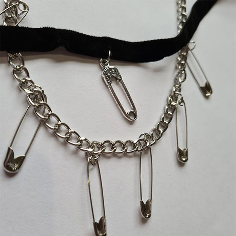 Stylish Pin Detail Choker: Trendy Layered Necklace - Shop N Save