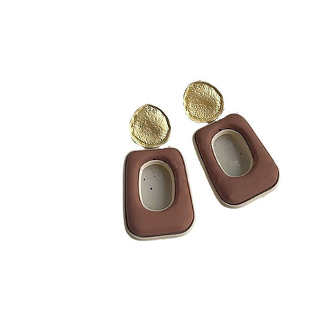 Maillard Geometric Earrings - Retro Design, 925 Silver Needle - Shop N Save