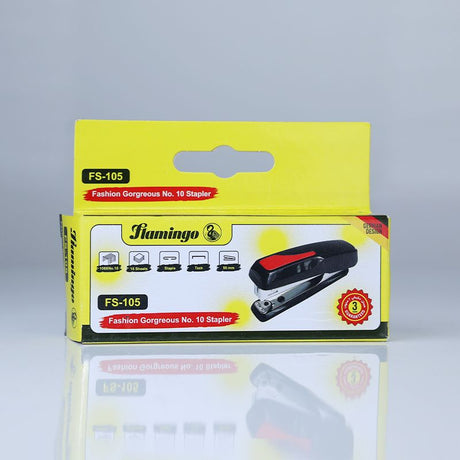 Flamingo FS-105 Stapler: Durable, Compact, Reliable Performance (Black Grey) - Shop N Save